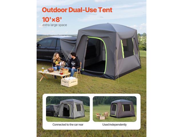 SUV Tent for Camping, 10FT L x 8FT W, Waterproof PU2000mm Spacious Double Layer Design for 5-8 Person, SUV Camping Tent with Mesh Windows, Includes...