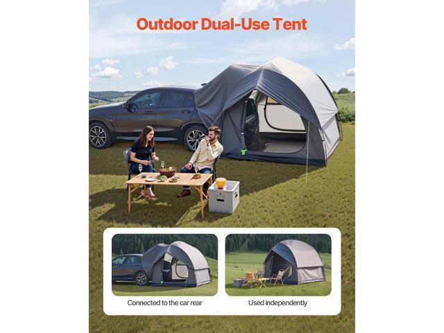 SUV Tent for Camping, 8FT L x 8FT W, Waterproof PU2000mm Spacious Double Layer Design for 5-8 Person, SUV Camping Tent with Mesh Windows, Includes...
