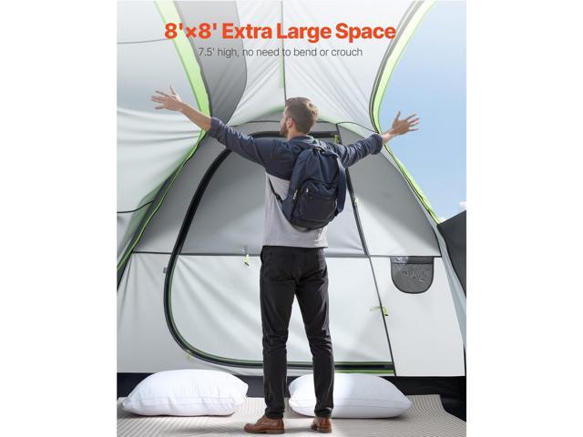 SUV Tent for Camping, 8FT L x 8FT W, Waterproof PU2000mm Spacious Double Layer Design for 5-8 Person, SUV Camping Tent with Mesh Windows, Includes...