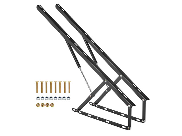 Bed Lift, 59x71 in Compatible Bed Size 154 lbs Load Bearing, DIY Wall Bed Mechanical Hardware Kit Vertical Deluxe, Pneumatic Lever Heavy Duty Bed...