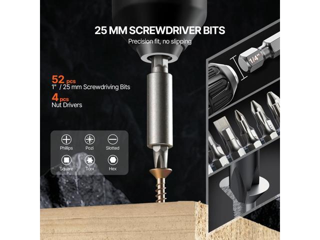 Drill Bit Set, 100 Pieces Drill and Driver Bit Set, Screwdriver Bit Set Suitable for Wood Metal Cement Drilling and Screw Driving, Drill Bit Sets...