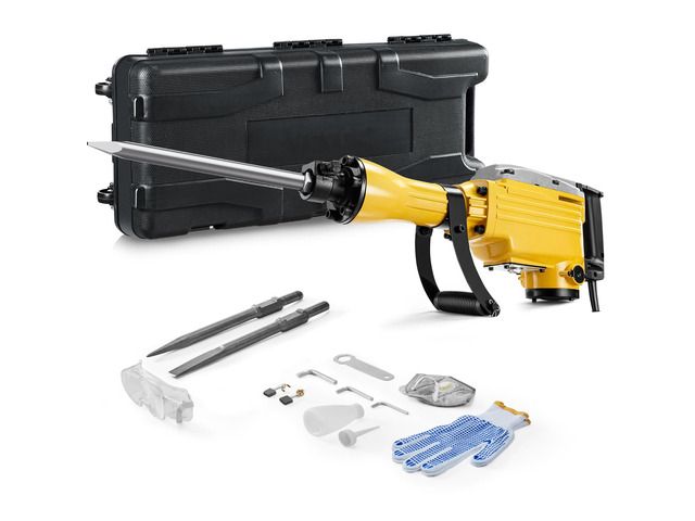 VEVOR Demolition Jack Hammer Concrete Breaker 2200W Electric Hammer 2 Chisel Bit