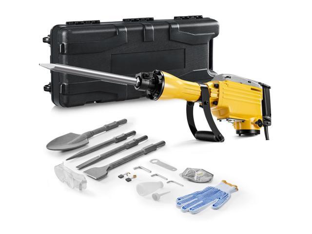 VEVOR Demolition Jack Hammer Concrete Breaker 2200W Electric Hammer 4 Chisel Bit
