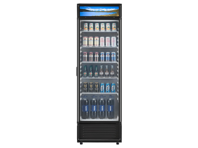 Commercial Merchandiser Refrigerator, 12.2 CU. FT Glass Door Display Refrigerator, Beverage Refrigerator Cooler Merchandiser with Adjustable...