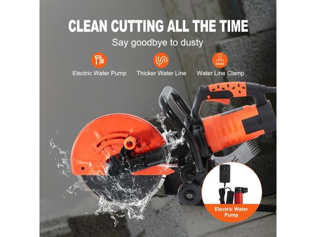 VEVOR Electric Concrete Saw, 12 in, 1800 W 15 A Motor Circular Saw Cutter with Max. 4.5 in Adjustable Cutting Depth, Wet Disk Saw Cutter Includes...