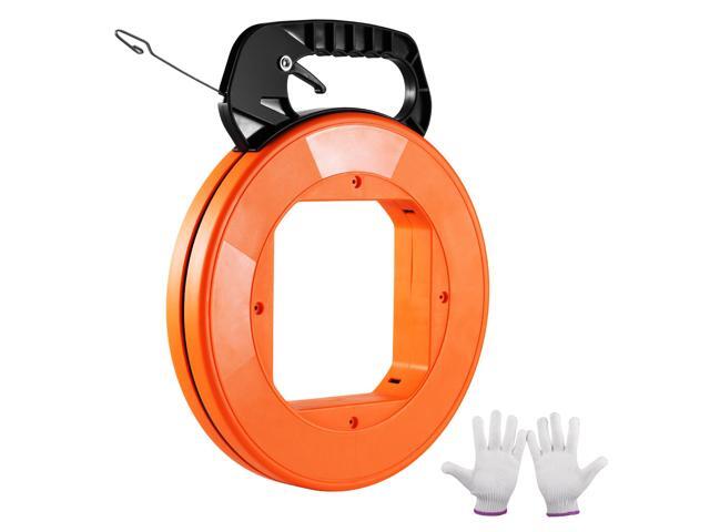 Fish Tape Wire Cable Line Puller 120ft 1/8 in Steel with High Plastic Case