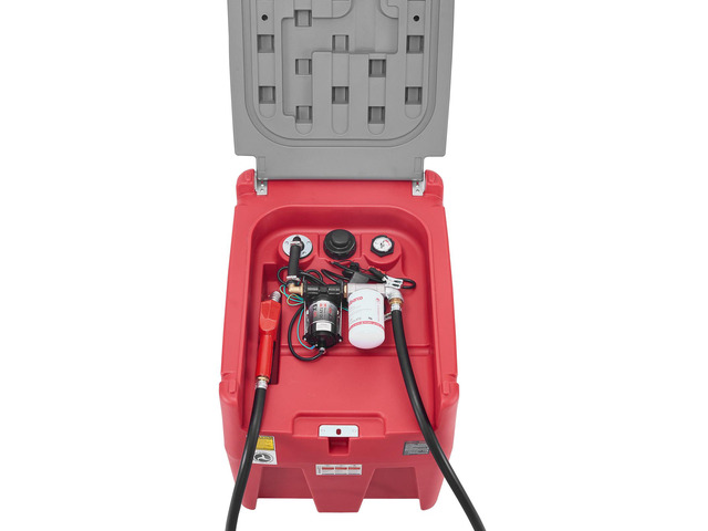 VEVOR Portable Diesel & Gasoline Tank, 58 Gallon, 10 GPM Flow Rate, Diesel Fuel Tank with 12V Electric Transfer Pump, 13.1ft Hose, Auto Fueling...