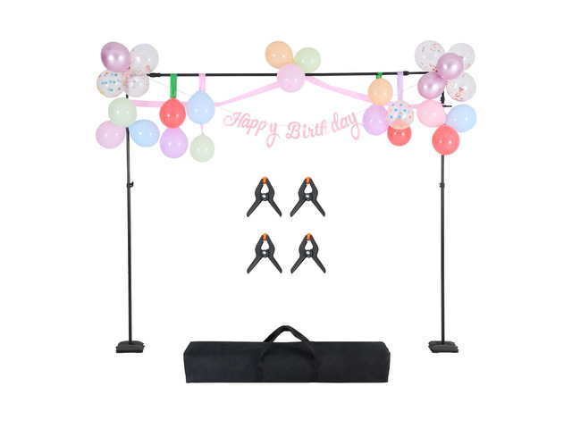 Backdrop Stand, 8.5 x 10 ft Adjustable Photo Backdrop Stand Kit, Portable Background Backdrop Stand with 7 Crossbars, Heavy Duty Projector Screen...