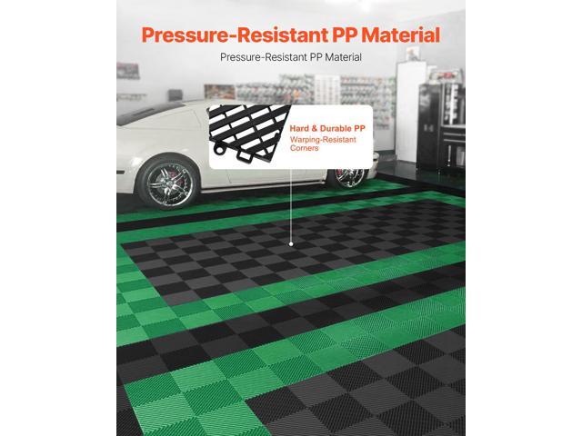 VEVOR Interlocking Drainage Mat, 12 x 12 Modular Interlocking Cushion, 40 Pcs Splicing Drainage Mats, Non-Slip Black PP Drainage Floor Tile and...
