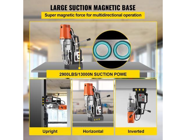 Magnetic Drill 1450W Magnetic Drill Press with 2Inch Boring Diameter Annular Cutter Machine 2900 LBS 11pcs HSS Annular Cutter Bits
