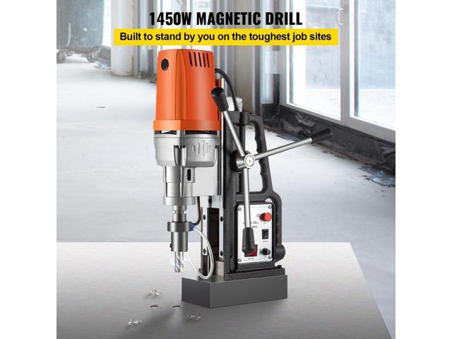 Magnetic Drill 1450W Magnetic Drill Press with 2Inch Boring Diameter Annular Cutter Machine 2900 LBS 11pcs HSS Annular Cutter Bits