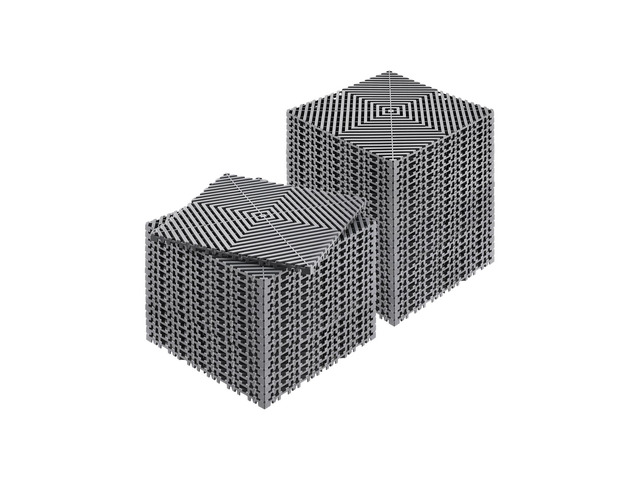 Interlocking Drainage Mat, 12 x 12 Modular Interlocking Cushion, 40 Pcs Splicing Drainage Mats, Non-Slip Gray PP Drainage Floor Tile and Shower...