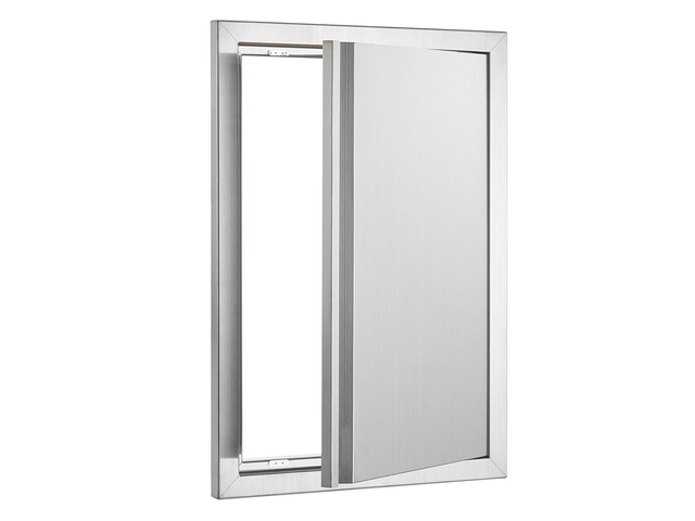 VEVOR BBQ Access Door, 17W x 24H Inch Single Outdoor Kitchen Door, Stainless Steel Flush Mount Door, Wall Vertical Door with Recessed Handle, for...