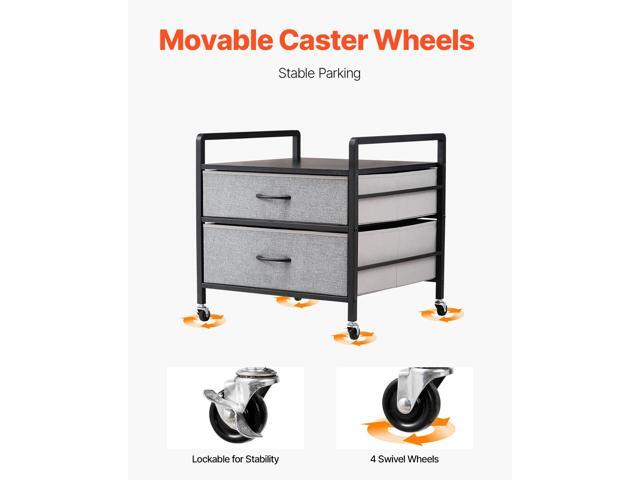 Mini Fridge Stand with Storage 176 lbs Gray Mini Fridge Table 2 Drawers