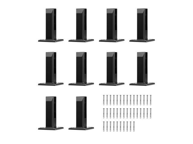 Glass Clamp, 10 PCS Square Glass Railing Bracket for 0.31 '-0.47 ' Tempered Glass, 304 Stainless Steel Glass Mounting Clamp, 0.12 Thick Glass Shelf...