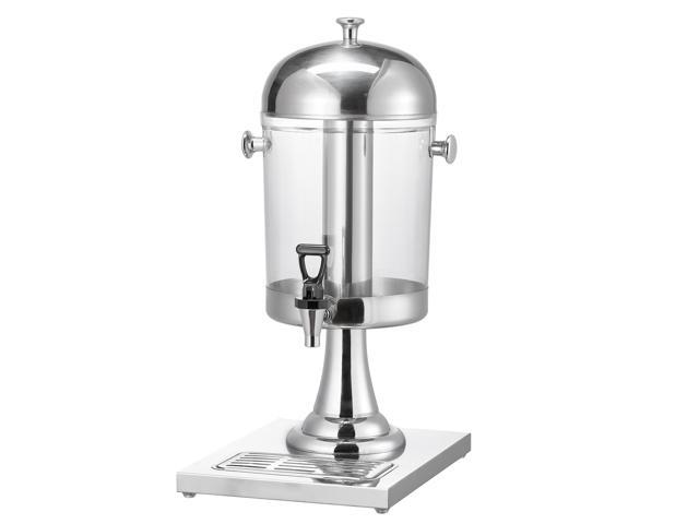 VEVOR Beverage Dispenser 2.1 Gallon Drink Dispenser for Parties Stainless Steel and Plastic Juice Dispenser with Spigot Ice Chamber Tray for Iced...