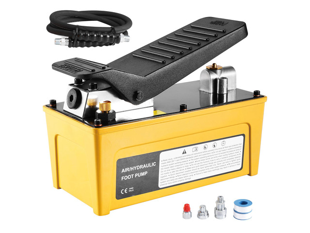 10,000PSI Air Hydraulic Pump, 0.42 Gal Reservoir, NPT 3/8 In Oil Outlet, NPT 1/4 In Inlet, Aluminum Shell Air Actuated Treadle Foot Pump, for...