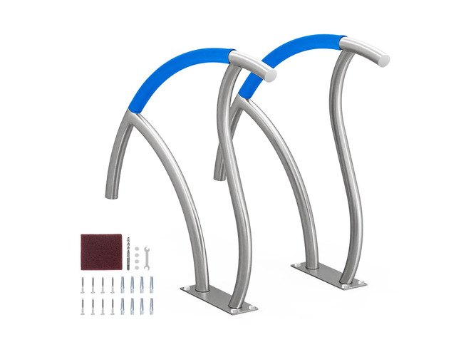 Pool Handrail 2 PCS 30x30in Stainless Steel with Base Plate for Spas