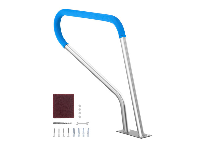 Pool Handrail 39 x 32 inch Stainless Steel with Base Plate for Spas