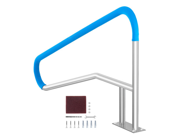 VEVOR Pool Handrail 55 x 32 inch Stainless Steel with Base Plate for Spas