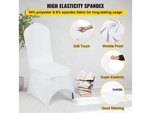 Stretch Spandex Folding Chair Covers, Universal Fitted Arched Front Cover, Removable Washable Protective Slipcovers, for Wedding, Holiday, Banquet,...