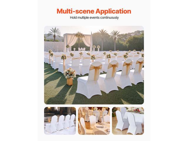 Stretch Spandex Folding Chair Covers, Universal Fitted Chair Cover, Removable Washable Protective Slipcovers, for Wedding, Holiday, Banquet, Party,...