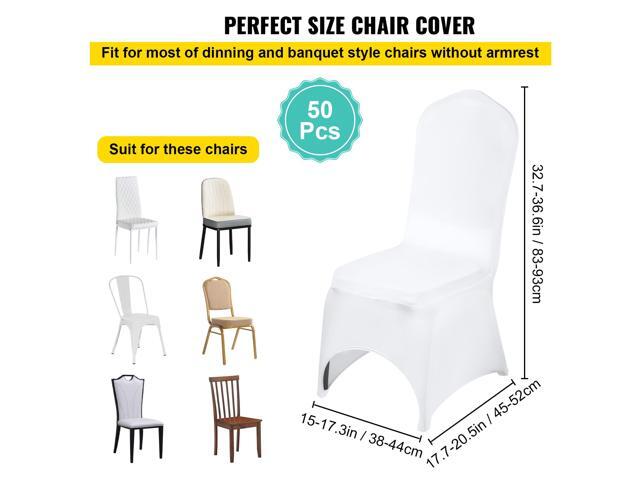 Stretch Spandex Folding Chair Covers, Universal Fitted Arched Front Cover, Removable Washable Protective Slipcovers, for Wedding, Holiday, Banquet,...