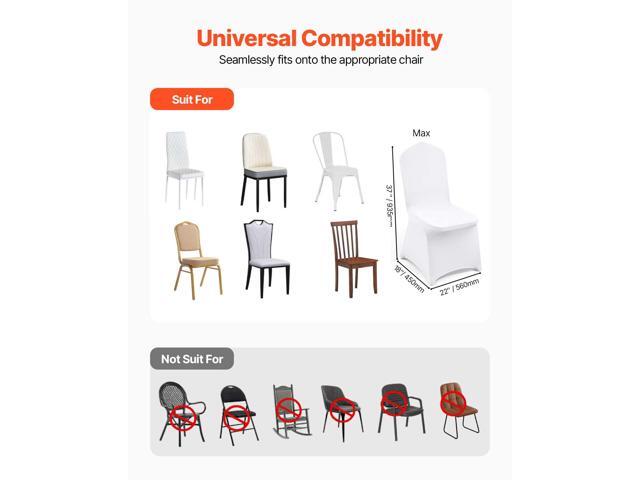 Stretch Spandex Folding Chair Covers, Universal Fitted Chair Cover, Removable Washable Protective Slipcovers, for Wedding, Holiday, Banquet, Party,...