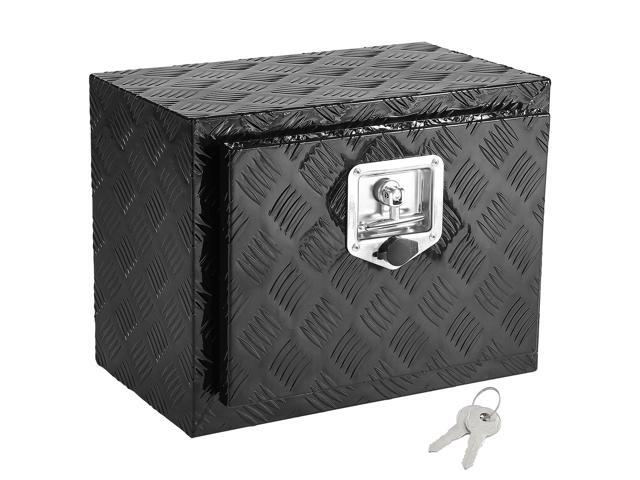 Underbody Truck Box, 18' x 12' x 14' Pickup Storage Box, Heavy Duty Aluminum Diamond Plate Tool Box with Lock and Keys, Waterproof Trailer Storage...