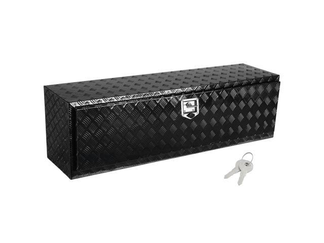 Underbody Truck Box, 60' x 17' x 18' Pickup Storage Box, Heavy Duty Aluminum Diamond Plate Tool Box with Lock and Keys, Waterproof Trailer Storage...