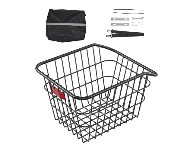 Rear Bike Basket Metal Wire Bicycle Basket Reflective Tail Light Cover