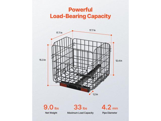 Scooter Rear Basket Folding Basket 1-inch Receiver Pride Mobility Scooter
