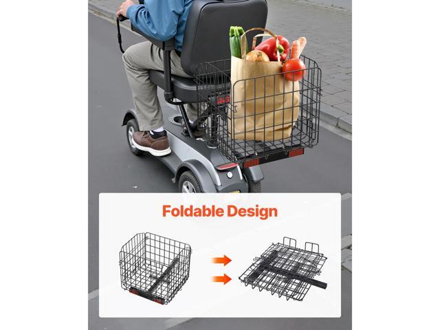 Scooter Rear Basket Folding Basket 1-inch Receiver Pride Mobility Scooter