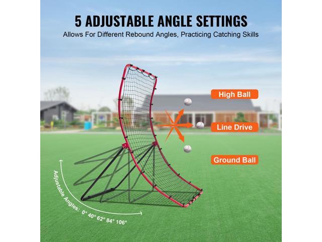 Baseball And Softball Rebounder Net, 4 x 5.5 ft PitchBack Baseball Pitching Nest, Pitch Return Trainer Rebound Net with Pitching Target, All Angle...
