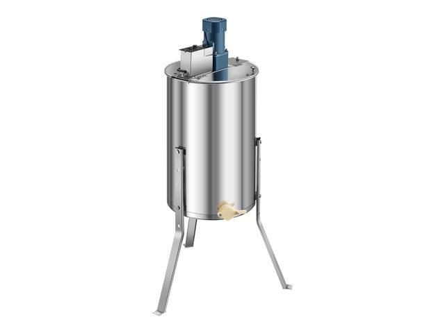 VEVOR Electric Honey Extractor, 3 Frame Honey Spinner with Transparent Lid, 140W Stainless Steel Honeycomb Drum Spinner, Height Adjustable,...