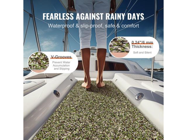 VEVOR Boat Flooring, EVA Foam Boat Decking 94.5' x 23.6', Non-Slip Self-Adhesive Flooring, 31.1sq. ft 2 Rolls of Marine Carpet for Boats, Yacht,...