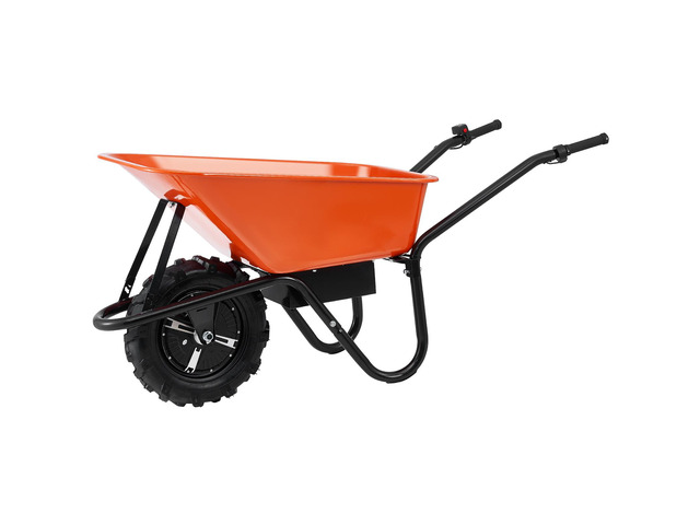VEVOR Electric Wheelbarrow Cart, 500W Powered Utility Garden Wagon Dump Cart, 4 Cu. Ft. Load & 330 lbs Capacity with Metal Handle & 16' Track...