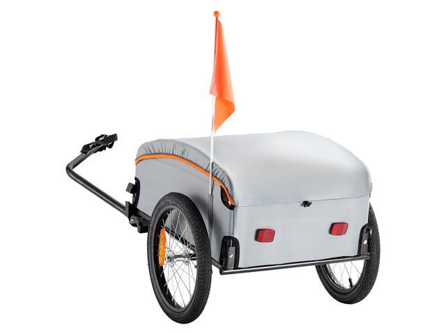 VEVOR Bike Cargo Trailer, 100 lbs Load Capacity, Heavy-Duty Bicycle Wagon Cart, Foldable Compact Storage with Universal Hitch, Waterproof Cover,...