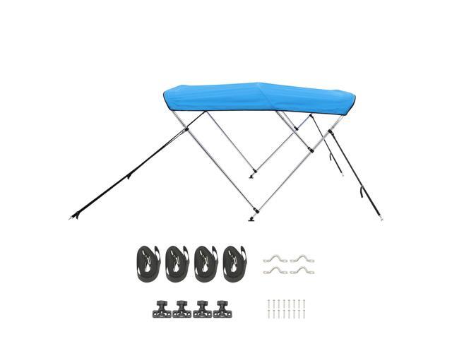 3 Bow Boat Bimini Tops, 600D Polyester Canopy with Aluminum Alloy Frame, Waterproof & Sun Shade Boat Awning Canopy with Storage Bag, 2 Support...