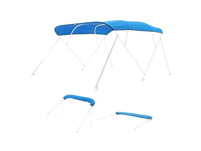 4 Bow Boat Bimini Tops, 600D Polyester Canopy, Waterproof & Sun Protection Boat Awning Canopy with Storage Bag, Bimini Top Replacement,...