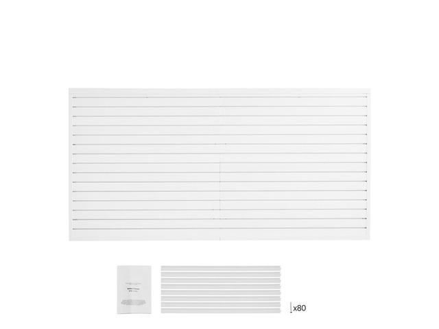 8 x 4 ft Slat Wall Paneling PVC White Garage Slatwall with Modular Design