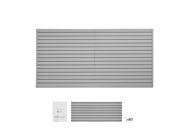 Slat Wall Paneling, 8 x 4 ft, PVC Garage Slatwall with Modular Design, Grey Slat Wall Easy-to-Install Adjustable Slatwall Panel with Coupling...