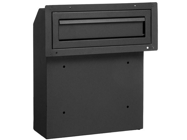 VEVOR Through The Door Key Drop Box, Heavy Duty Steel Through the Door Mailbox with 12' Combination Lock, Mail Drop Box, Black
