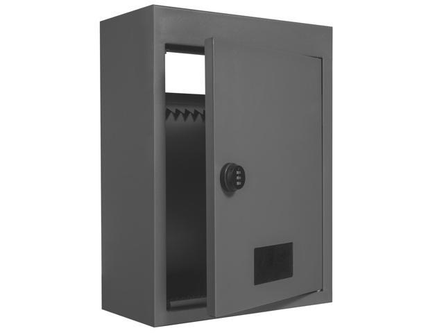 VEVOR Through The Wall Drop Box, Heavy Duty Steel Through the Wall Mailbox with 2.8-7.9' 13' Combination Lock, 12.5x6.3x16.9' Mail Drop Box, Dark Gray