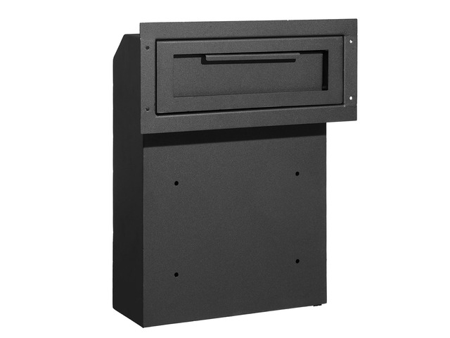VEVOR Through The Wall Drop Box, Heavy Duty Steel Through the Wall Mailbox with 2.8-7.9' 13' Combination Lock, 13x7x17' Mail Drop Box, Black