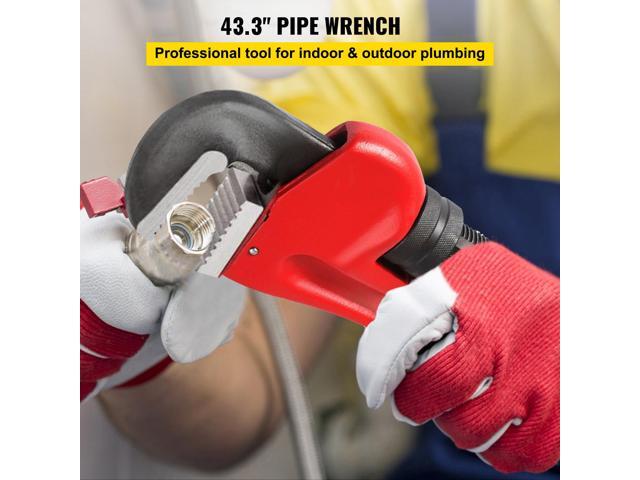 51' Cast Iron Handle Heavy-Duty Hook Jaw Straight Pipe Wrench