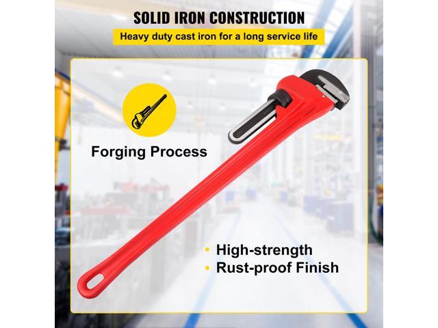 51' Cast Iron Handle Heavy-Duty Hook Jaw Straight Pipe Wrench