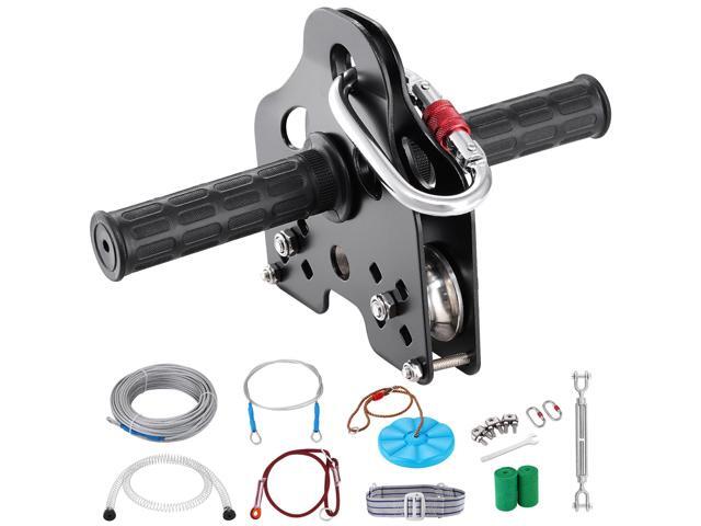 Zipline Kit for Kids and Adult, 120 ft Zip Line Kits Up to 500 lb, Backyard Outdoor Quick Setup Zipline, Playground Entertainment with Stainless...