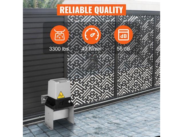 3300lbs Automatic Sliding Gate Opener Driveway Operator Infrared Sensor