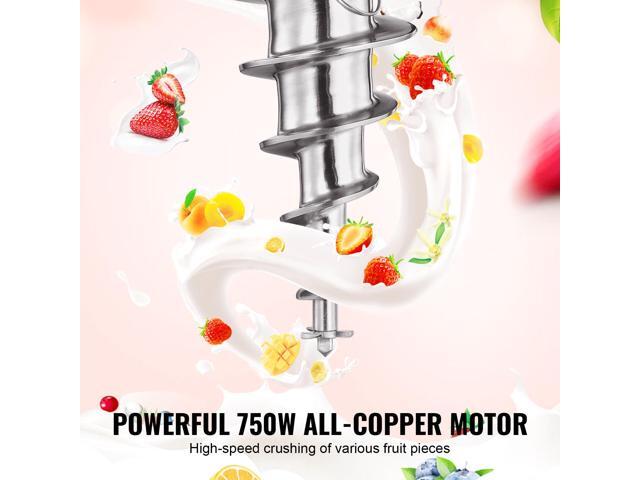Ice Cream Blender, 750W High-Speed Ice Cream Maker Mixer Stir Machine 1740RPM, 304 Stainless Steel Ice Cream Shaker, Long Handle + PC Protective...
